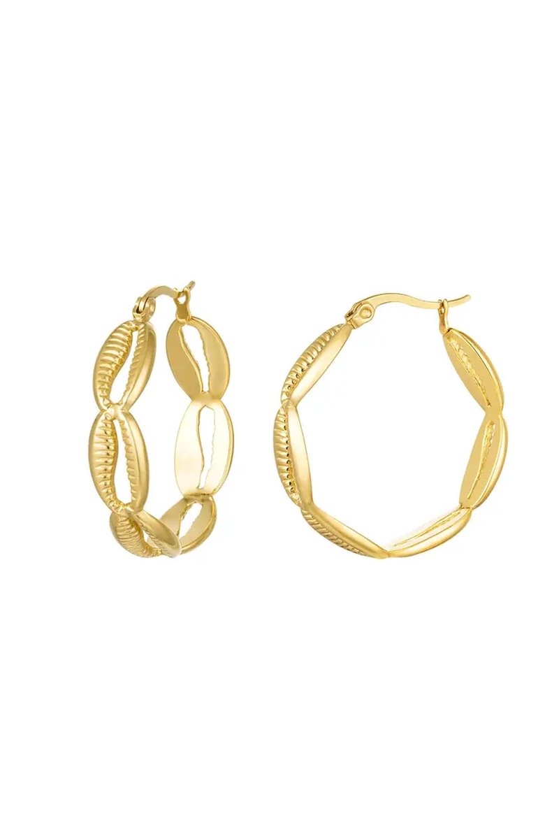 Oorringen Schelpen - Goud - Yehwang - Hoops - Zomer - Dames