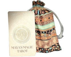 Omslag van Maya Magie Tarotkaarten Deck – 78 tarotkaarten voor intuïtie, inzicht & spirituele groei – Inclusief tarotzakje – Sluit aan bij het Maya Magie Tarot Cursusboek