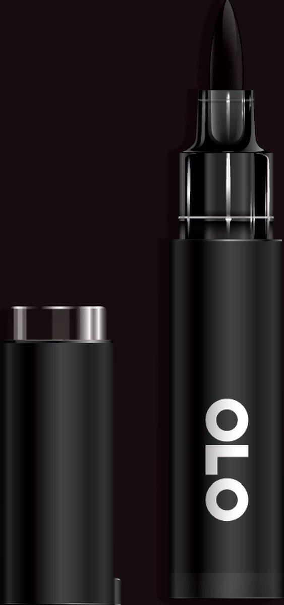 OLO Brush Halve Alcohol Marker RK Red Black