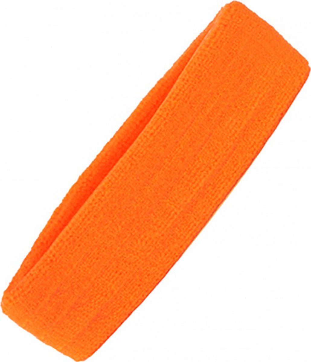 *** 2 Stuks Fever Zweetbanden Oranje Koningsdag Voetbal Sport - 2x Hoofdband - Sporten - Zweten - 90`s Party - van Heble® ***
