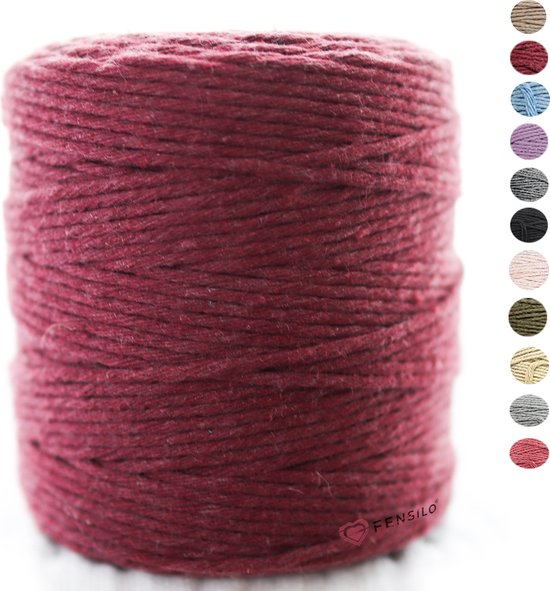Macramégaren, 5 mm x 100 m, perfect voor doe-het-zelf, garen voor macramé koord in meer 50 kleuren, Oeko-Tex-gecertificeerd, katoenen koord (Cappucciono, 5 mm/100 meter