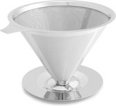 PrimeAmbition RVS Koffiefilter - Herbruikbaar - Koffiefilterhouder - Pour Over Koffie