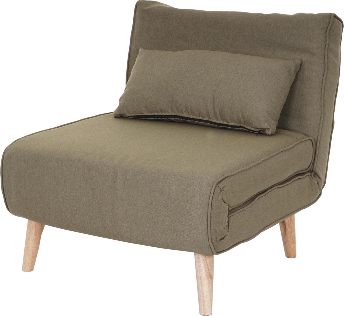 MCW Slaapbank MCW-D35, slaapbank functionele fauteuil inklapbare fauteuil relaxfauteuil jeugdfauteuil fauteuil, stof/textiel ~ groen