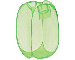 Kipit Wasmand flexibel/opvouwbaar - groen - kunststof - 33 x 33 x 58 cm - 60 liter