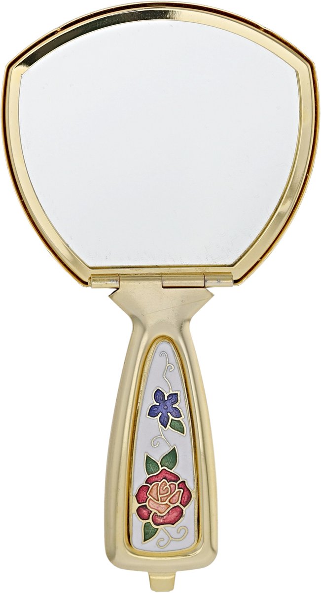 Goedkoopste Behave - Spiegeltje - Handspiegel - Make-up spiegel - Mini zakspiegel – Reisspiegel – Compact - Wit