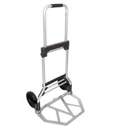 Bol.com Opvouwbare kruiwagen 42 x 28 x 97 cm draagbaar transportwagen - max. 100 kg - automatisch vouwen & uittrekbare handgreep... aanbieding