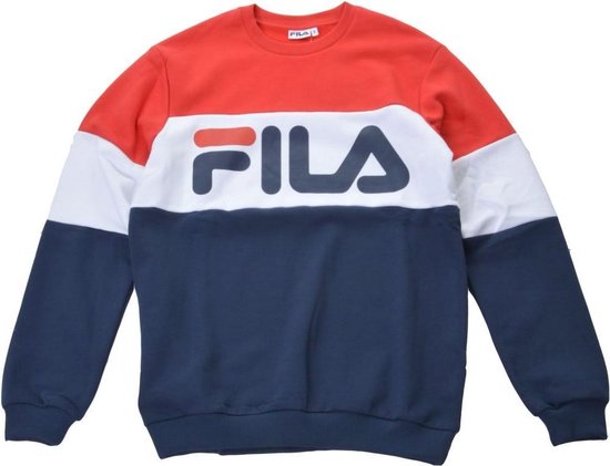 FILA Jongens sweater straight blocked crew - rood - S | bol.com