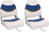 vidaXL Bootstoelen 2 st inklapbaar met hoge rugleuning 44x38x55 cm