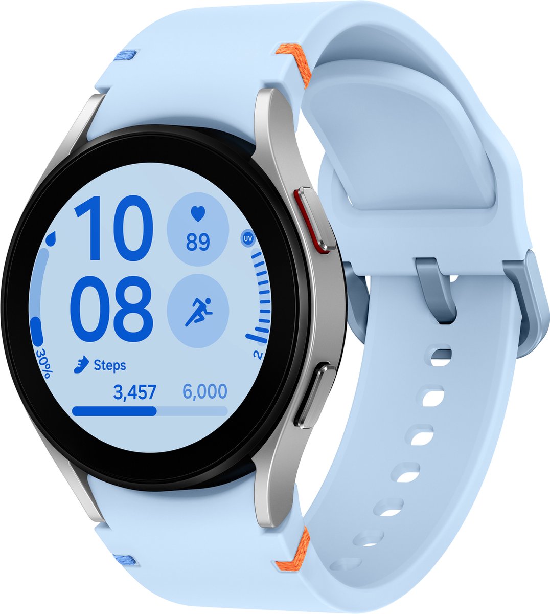 Samsung Galaxy Watch FE - 40mm - Silver (Met blauwe band) - afbeelding 2