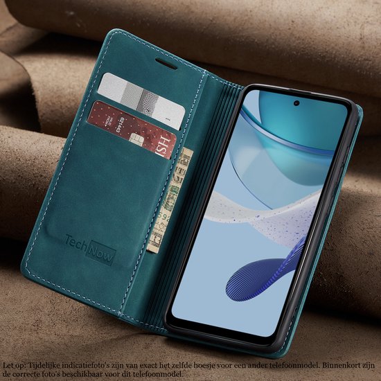 Étui adapté pour Xiaomi Poco F6 - Book Case Cuir Slimline Blauw