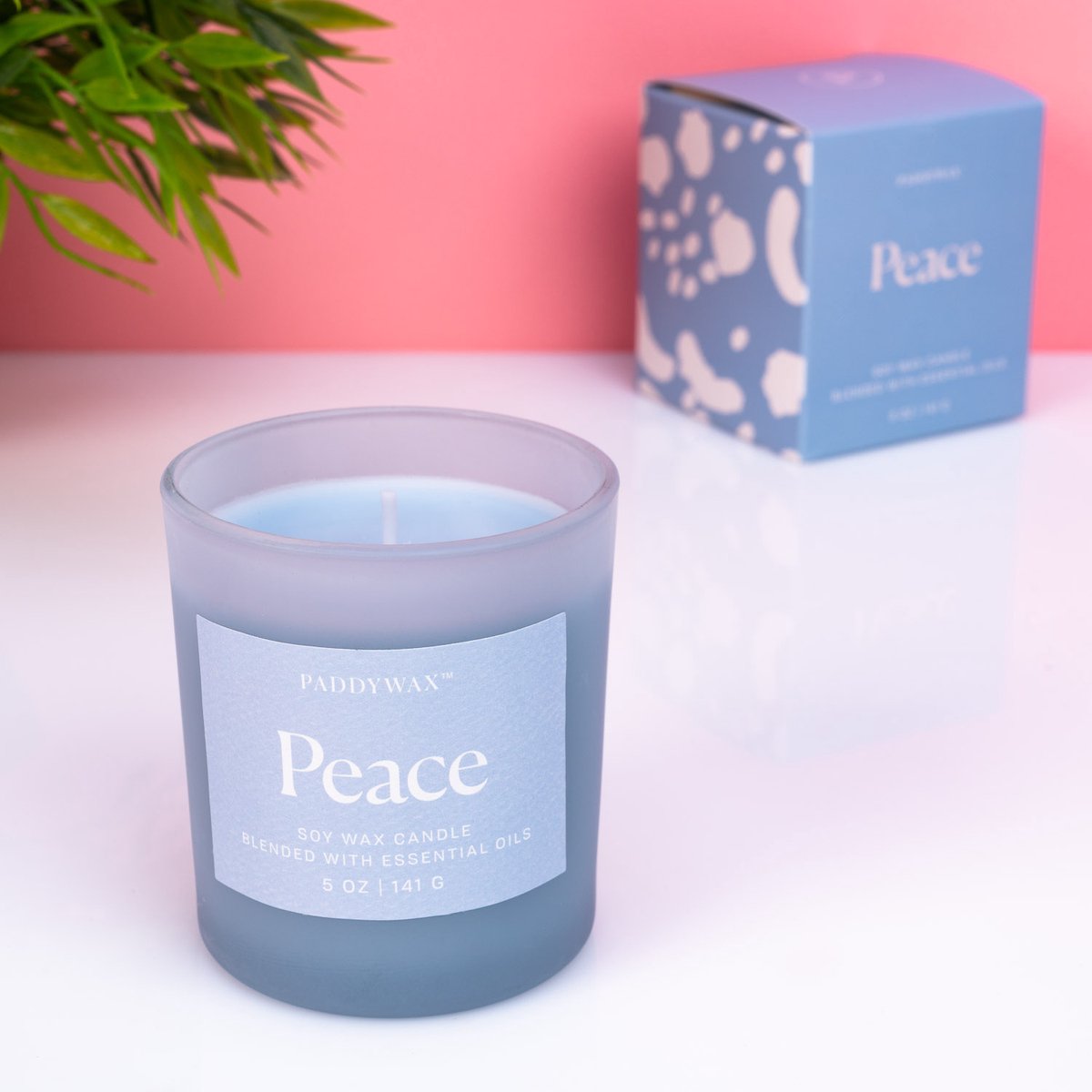 Wellness Geurkaars - Peace (blauw) van Paddywax