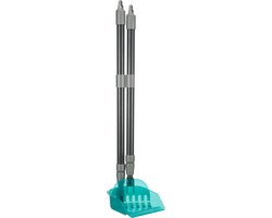 Trixie vuilblik met hark grijs / blauw (60-107 CM)