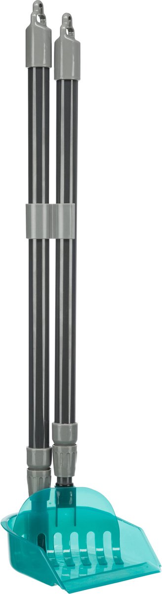 Goedkoopste Trixie vuilblik met hark grijs / blauw 57-102 cm