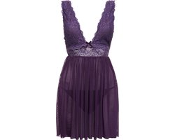 Christine le Duc - Babydoll en String - Lingerie Erotisch - Lieve - Paars