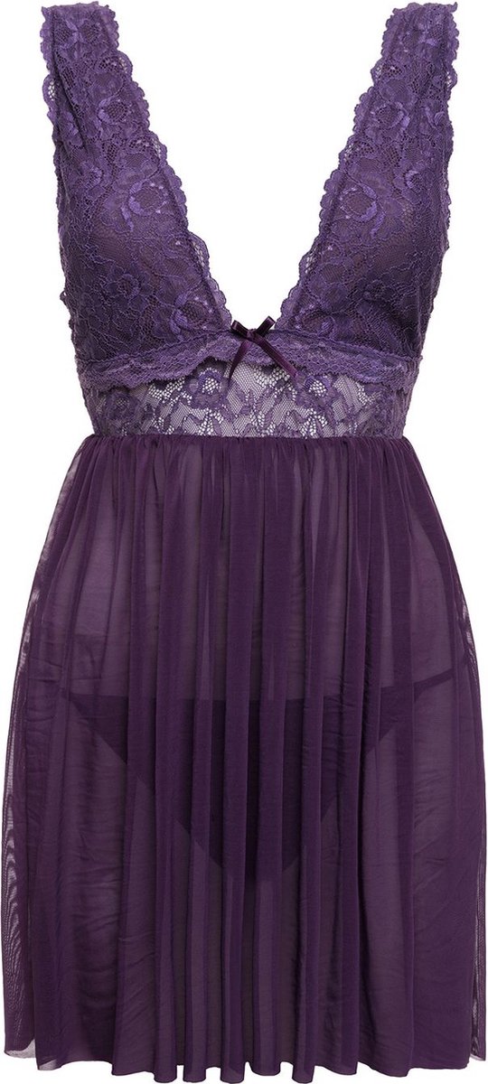 Christine le Duc - Babydoll en String - Lingerie Erotisch - Lieve - Paars
