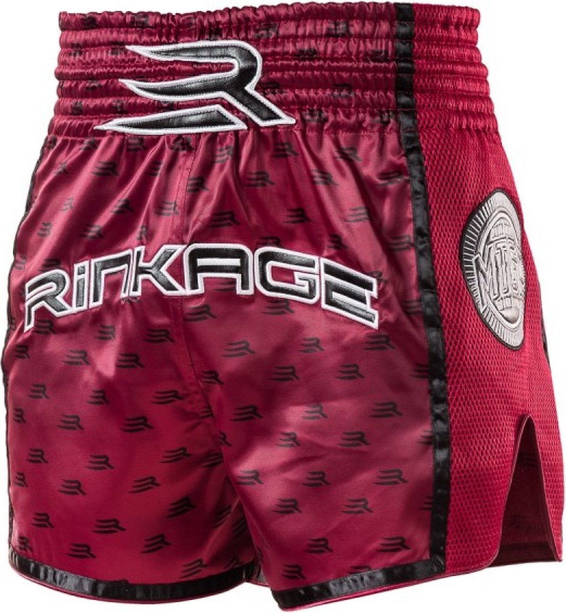 Rinkage Thai Stallion Muay Thai Short - Donkerrood M
