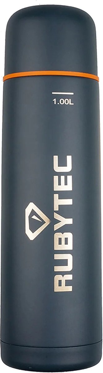 Rubytec Shira Thermos Drinkfles - 1 liter - RVS Waterfles - Lekvrije Dop - Urenlang Koud / Warm Drinken - Lekvrij - BPA-vrij - Grijs