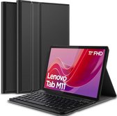 Hoes met toetsenbord geschikt voor Lenovo Tab M11 - Keyboard Book Case Cover Hoesje Zwart
