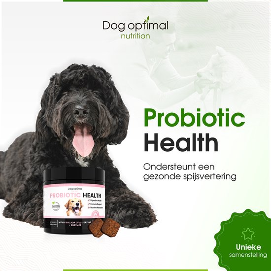 Dog Optimal Probiotic Health 120 Stuks - Rund Smaak - Probiotica Hond - Probiotica - Hondensnack - Honden voeding - Puppy - Honden koekjes - Darmflora - Hond - Supplementen - Dieren