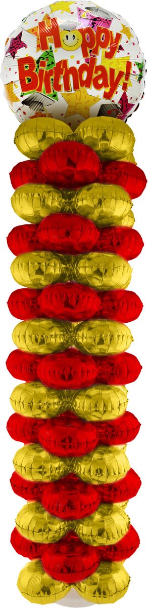 Ballonnenpilaar Happy Birthday (160cm)