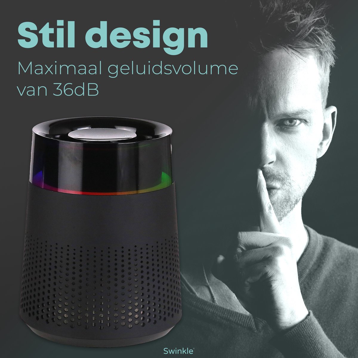 Swinkle Aurora Luchtreiniger - Air Purifier met LED Verlichting en HEPA Filter — afbeelding 2
