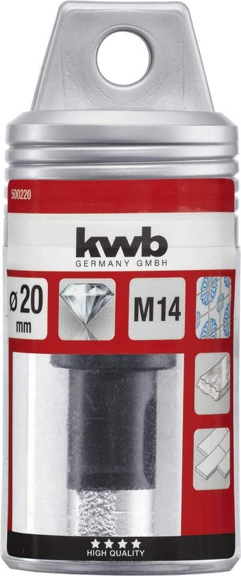 LEKOMESH M14 tegelboor, diamantboorkroon, 20/35/50/68 mm diamantboor, boorkroon, gatenzaag voor porselein, keramiek, tegels, marmer, graniet en steen
