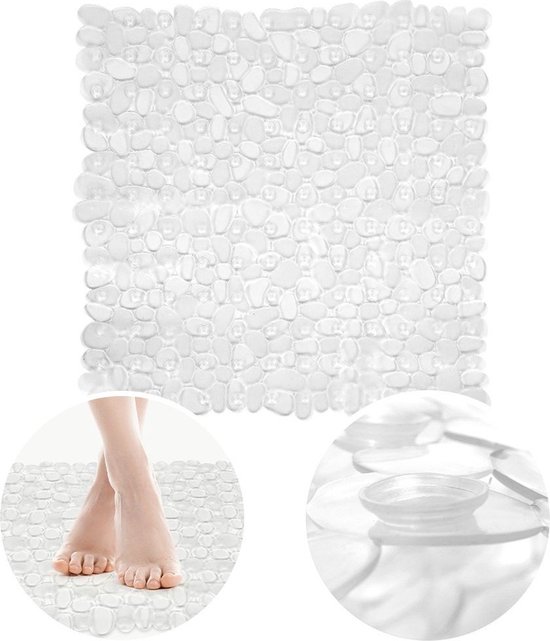 Antislip Douchemat Transparante 52x52 cm - Badmat - Badkamermat - Mat voor Bad & Douche