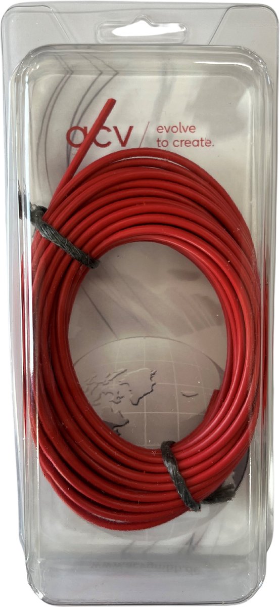 stroomkabel 2.5mm rood 10 mtr in blister