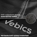 Close-up van de Vebics fietshoes die 100% waterdicht is dankzij waterdichte naden en gemaakt is van anti-scheur materiaal.