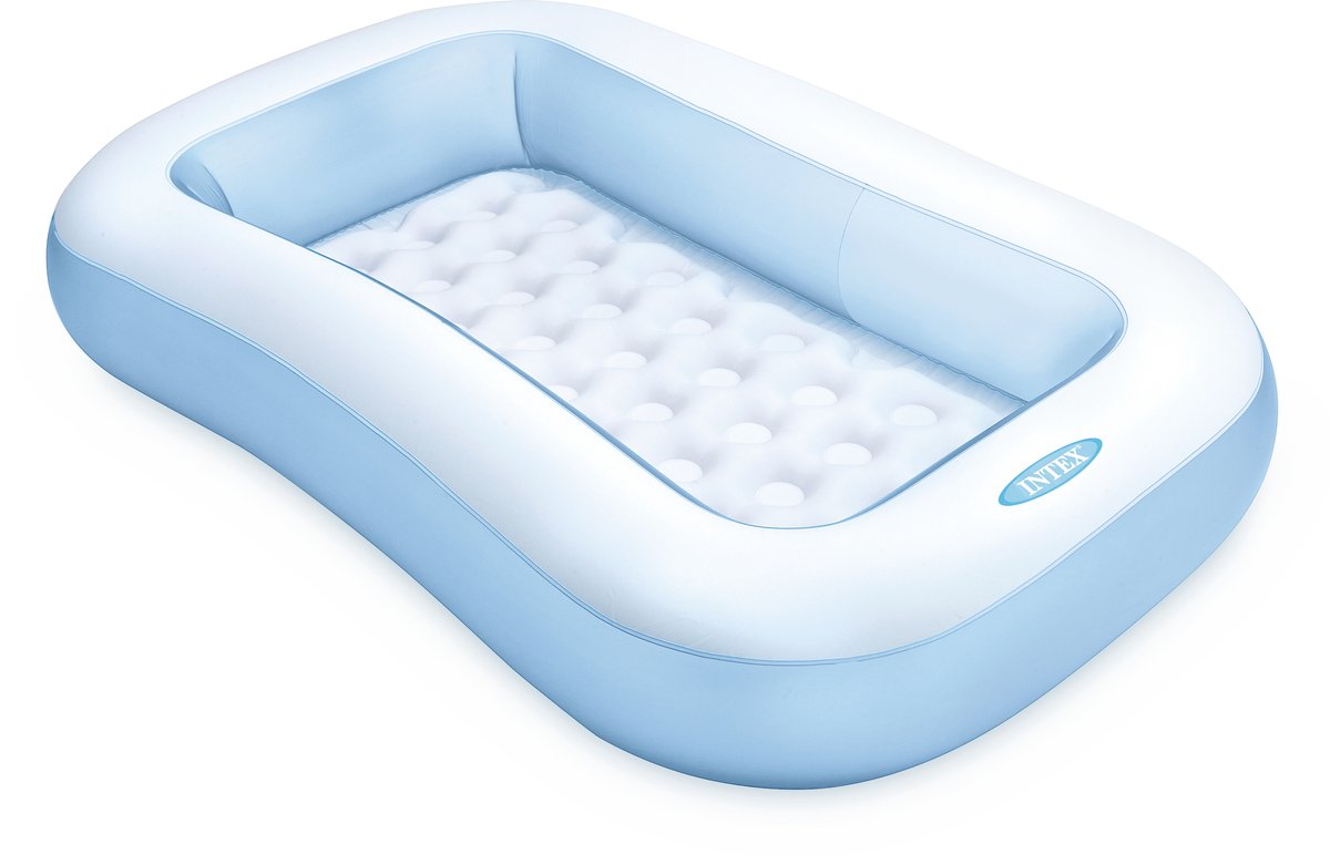 Intex Rectangular Pool - Baby Opblaaszwembad Blauw - 166 x 100 x 25 cm