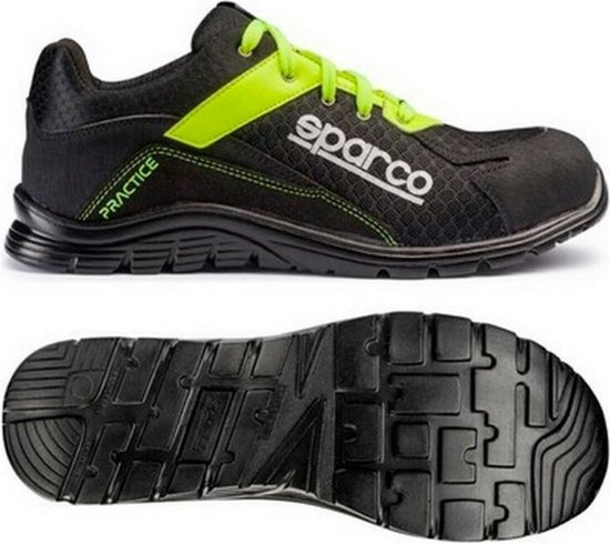 Sparco Nitro Werkschoenen, uniseks, voor volwassenen, Zwart Groen, 44 EU