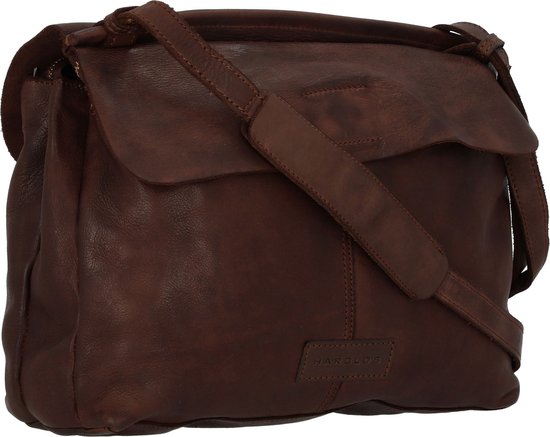 HAROLD'S Leren Schoudertas Submarine Shoulderbag Flap Brown Donkerbruin