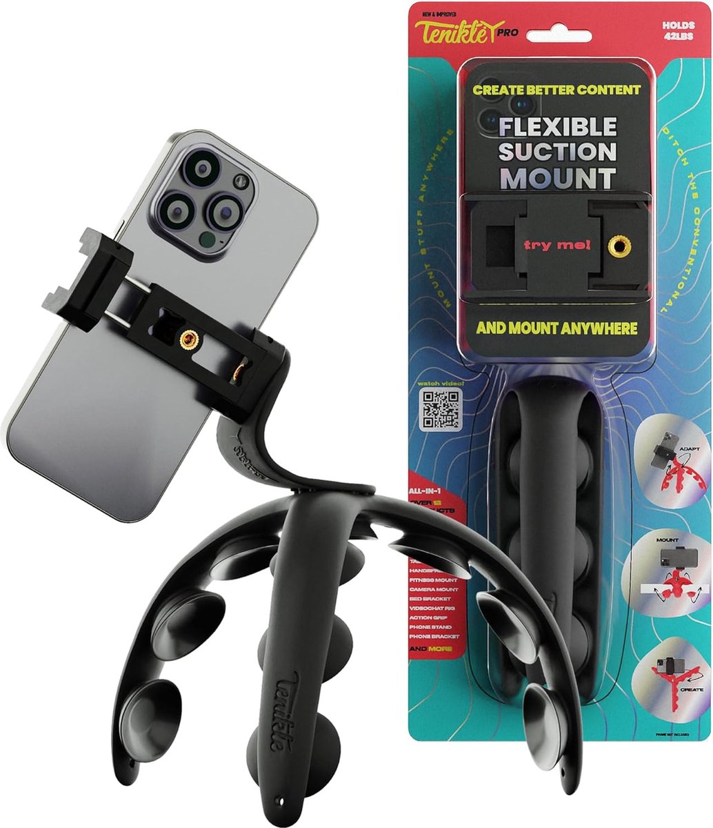 Tenikle® PRO - Flexibel tentakel statief voor mobiele telefoon en