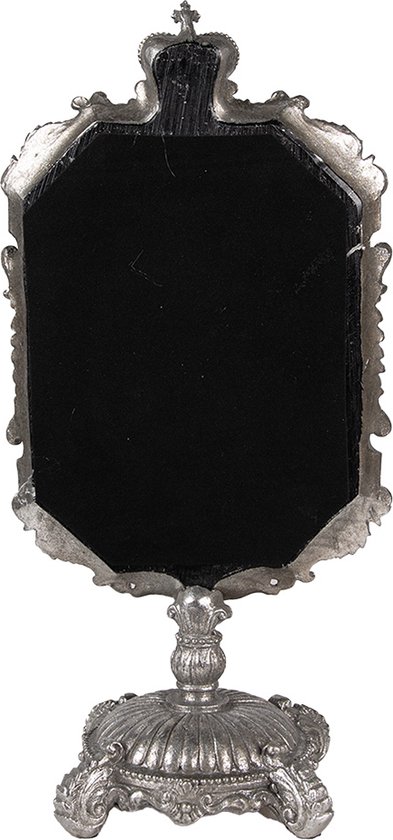 Clayre & Eef Miroir de table 15x10x31 cm Glas plastique argenté
