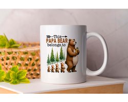 Mok This Papa Bear Belong to - Dad - Happy Father Day - Gift - Cadeau - Army Dad - Hero Dad - Vader - Vaderdag - Leger - Dangerous - Gevaarlijk
