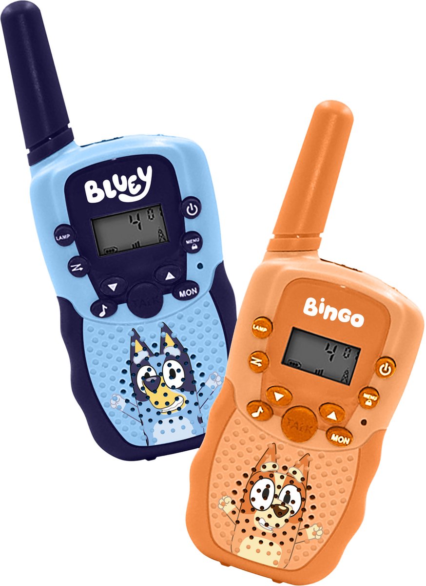 Bluey - digitale walkie talkie voor kinderen - USB-C opladen - met zaklampfunctie - 1 kilometer bereik