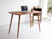 Bol.com Minimalistisch Ovaal Walnoothouten Bureau tafel - Modern Handgemaakt Design 85x55x78 cm (WidthxDepthx Height) aanbieding