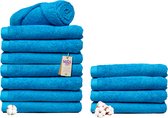 Miss Towels - Hotelhanddoek - Turquoise - 70x140 - 8+4 Bundel