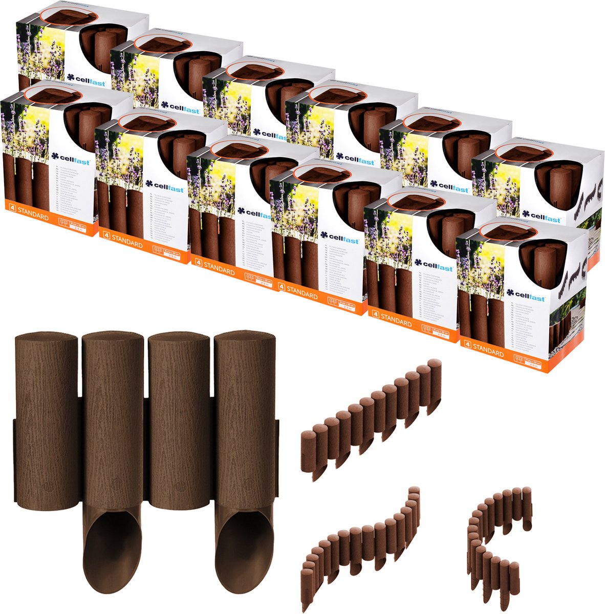 Cellfast - Tuinpaisade - Tuinrand - vorstbestendig - 27,6m - Bruin