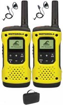 Set van 2 Motorola TLKR T92 H2O IP67 PMR446 Portofoons met D-shape oortje