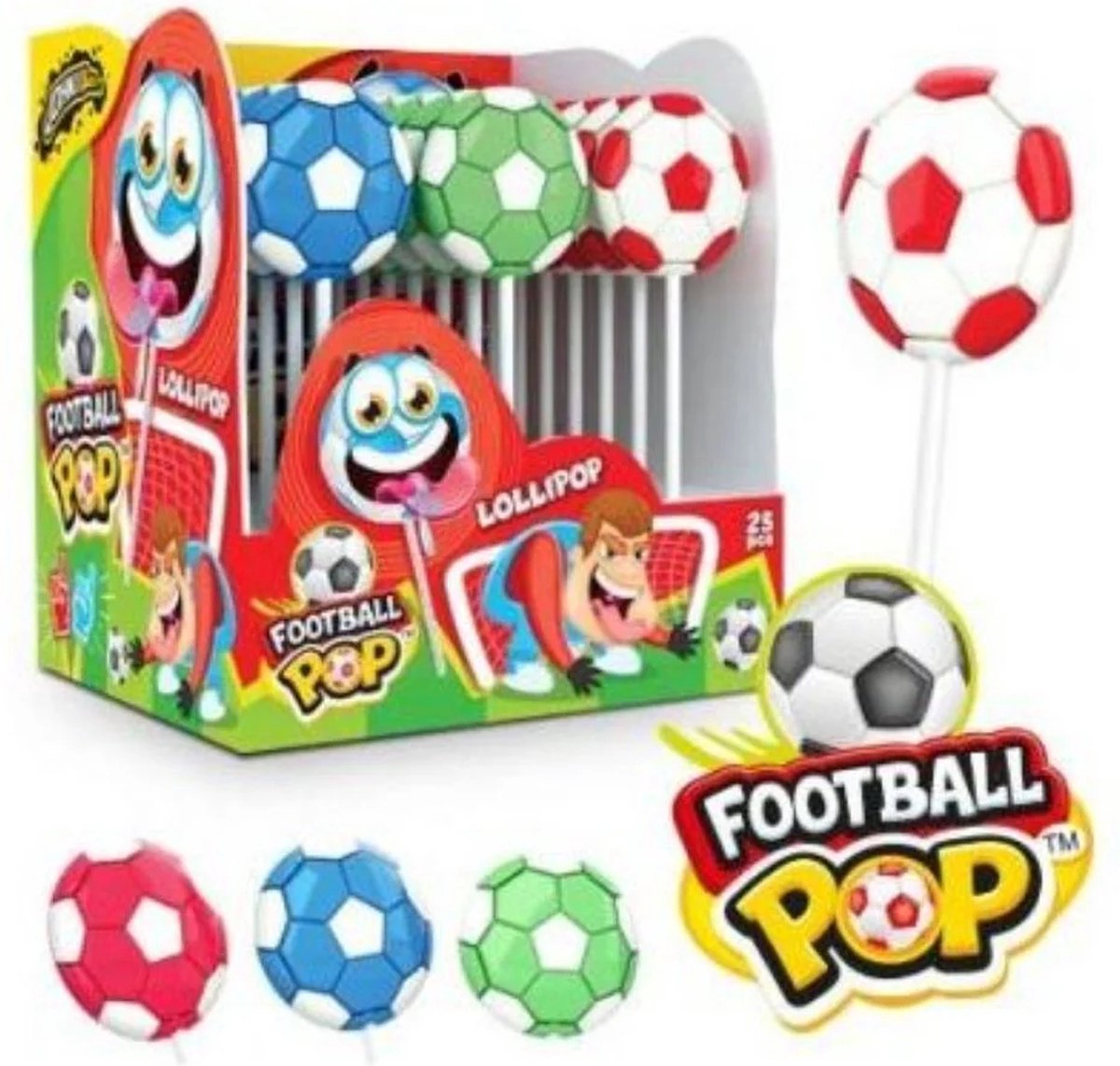 Voetbal lolly Johny Bee 25x 25 gram