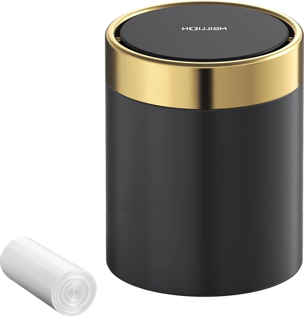 Goedkoopste Mini prullenbak met deksel - theezakje prullenbak - desktop recycling prullenbak - schattige metalen aanrechtbak - roestvrij staal - 04 Gal/15 l - afvalbak voor kantoor - compacte prullenbak