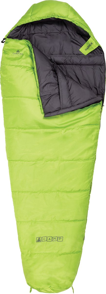 ACAMP Harper Mummy Slaapzak 220 x 85 x 50 cm Lime Groen 1600 Gram PFC-Vrij