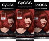 Syoss Baseline - 5-72 Pompeian Red - Permanente Haarverf - Haarkleuring - 3 stuks