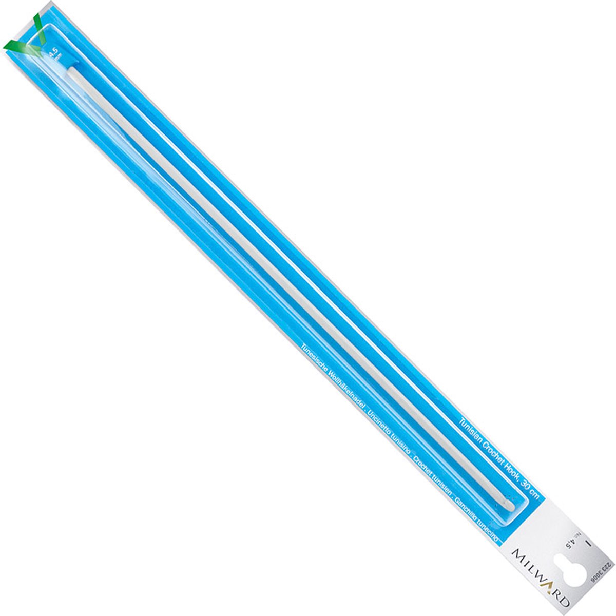 Milward Tunische Haaknaald - 30cm lang voor alle soorten garens - 4.5mm