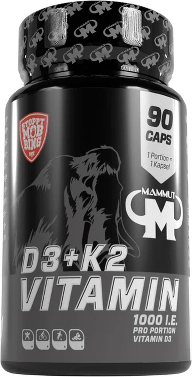 Goedkoopste D K - vitamine D3 1000ie K2 25mcg 90 capsules voor betere weerstand | Mammut Nutrition