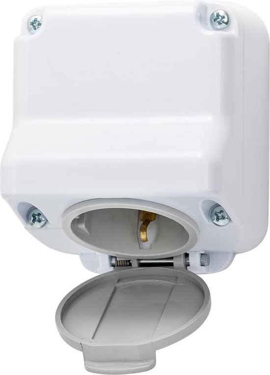 Stopcontact voor buiten 1-voudig | Opbouw | IP54 | Zwart | Q-link