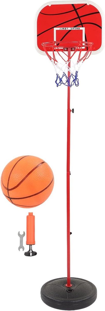 Kinderen basketbal hoepel en stand in hoogte verstelbaar, net