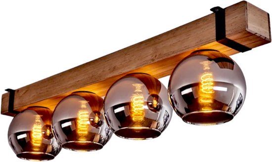 Montgomery Plafondlamp Natuurlijke kleuren, Zwart H3695173