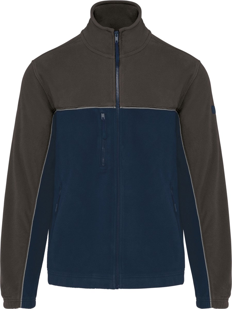 WK. Designed To Work Tweekleurige ecologishe uniseks fleece WK904 Dark Marineblauw